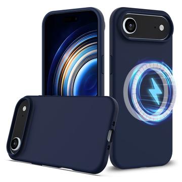 iPhone 17 Air Nestemäinen Silikoni Suojakuori - MagSafe-yhteensopiva - Tummansininen