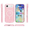 iPhone 17 Air Stylish Glitter Series Hybridikotelo - MagSafe-yhteensopiva - Pinkki