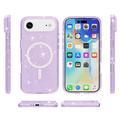 iPhone 17 Air Stylish Glitter Series Hybridikotelo - MagSafe-yhteensopiva - Violetti