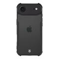 iPhone 17 Air Tactical Quantum Stealth kotelo, jossa on vahvistetut kulmat - Kirkas / musta