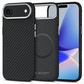 iPhone 17 Air Tech-Protect Ion Carbon muovikotelo - MagSafe-yhteensopiva - musta / hopea