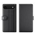iPhone 17 Air Nahkainen Lompakkokotelo Jalustalla - Musta