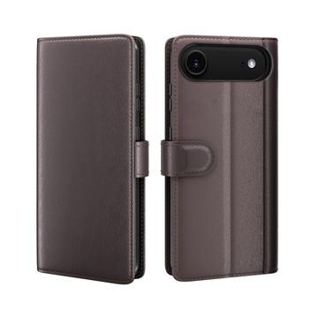 iPhone 17 Air Nahkainen Lompakkokotelo Jalustalla - Ruskea