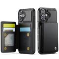 iPhone 17 Caseme C22 Kotelo RFID-korttilompakko - Musta