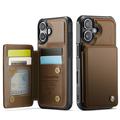 iPhone 17 Caseme C22 Kotelo RFID-korttilompakko - ruskea
