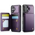 iPhone 17 Caseme C22 Kotelo RFID-korttilompakko - Violetti