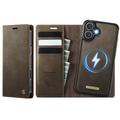 iPhone 17 Caseme C49 2-in-1 irrotettava lompakkokotelo - MagSafe-yhteensopiva, RFID - Kahvi