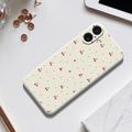 iPhone 17 Kirsikkakuvioinen TPU-kotelo - Beige