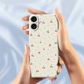 iPhone 17 Kirsikkakuvioinen TPU-kotelo - Beige