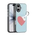 iPhone 17 Dux Ducis Luvy Kotelo sormi rengas / käsi hihna - taivaansininen / sydän