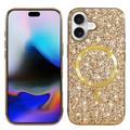iPhone 17 Galvanoitu glitter-kotelo - MagSafe-yhteensopiva - kultainen
