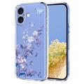 iPhone 17 Kukkakuvioinen TPU-kotelo - violetti