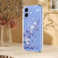 iPhone 17 Kukkakuvioinen TPU-kotelo - violetti