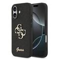 iPhone 17 Guess Fixed Glitter 4G Metal Logo Kotelo - Musta
