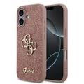 iPhone 17 Guess Fixed Glitter 4G Metal Logo Kotelo - Pinkki