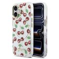 iPhone 17 Guess IML Glitter Cherry Hybrid -kotelo - MagSafe-yhteensopiva - läpinäkyvä