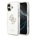 iPhone 17 Guess Mirror 4G Glitter Logo Hybridikotelo - MagSafe-yhteensopiva - kultainen