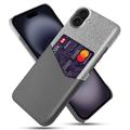 iPhone 17 KSQ Suojakuori Korttipidikkeellä - Harmaa