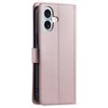 iPhone 17 Luxury tikattu lompakkokotelo - Ruusukulta