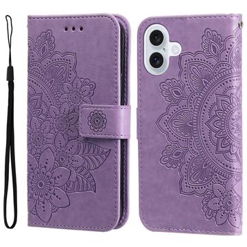 iPhone 17 Mandala Series Lompakkokotelo - Violetti