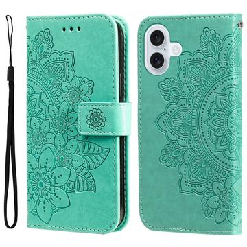 iPhone 17 Mandala Series Lompakkokotelo - Vihreä