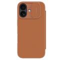 iPhone 17 Nillkin Qin Pro Lompakkokotelo - Ruskea
