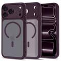 iPhone 17 Pro/18 Pro Tech-Protect MagPeak MagSafe CC -kotelo – matta, tumma kirsikka