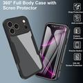 iPhone 17 Pro 360 Suojaussarja Kotelo - Violetti / Selkeä