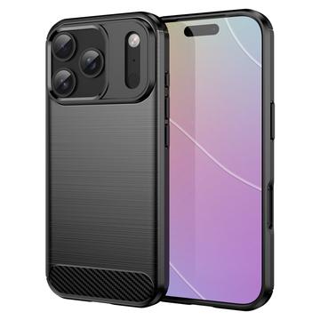 iPhone 17 Pro Harjattu TPU Suojakuori - Hiilikuitu