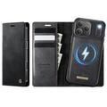 iPhone 17 Pro Caseme C49 2-in-1 irrotettava lompakkokotelo - MagSafe-yhteensopiva, RFID - Musta