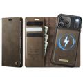 iPhone 17 Pro Caseme C49 2-in-1 irrotettava lompakkokotelo - MagSafe-yhteensopiva, RFID - Kahvi