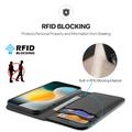 iPhone 17 Pro Dux Ducis Hivo Lompakkomallinen Nahkakotelo - Musta