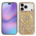 iPhone 17 Pro Galvanoitu glitter-kotelo - MagSafe-yhteensopiva - kultainen