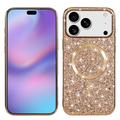iPhone 17 Pro Galvanoitu glitter-kotelo - MagSafe-yhteensopiva - Ruusukulta