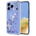 iPhone 17 Pro Kukkakuvioinen TPU-kotelo - violetti