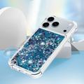 iPhone 17 Pro Glitter Quicksand TPU-kotelo - Siniset sydämet