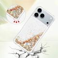 iPhone 17 Pro Glitter Quicksand TPU-kotelo - kultaiset sydämet