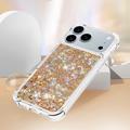 iPhone 17 Pro Glitter Quicksand TPU-kotelo - kultaiset sydämet