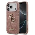 iPhone 17 Pro Guess Fixed Glitter 4G Metal Logo Kotelo - Pinkki