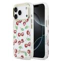 iPhone 17 Pro Guess IML Glitter Cherry Hybrid -kotelo - MagSafe-yhteensopiva - läpinäkyvä