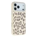 iPhone 17 Pro Jaucase leopardikuvioinen magneettinen hybridikotelo - Valkoinen