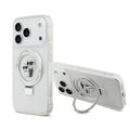 iPhone 17 Pro Karl Lagerfeld Ringstand Karl & Choupette Mag Case - Valkoinen