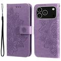 iPhone 17 Pro/18 Pro Mandala Series Lompakkokotelo - Violetti