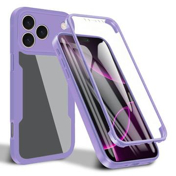iPhone 17 Pro Max 360 Suojaussarja Kotelo - Violetti / Selkeä