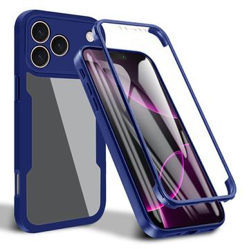 iPhone 17 Pro Max 360 Suojaussarja Kotelo - Sininen / Selkeä