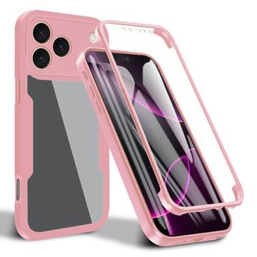 iPhone 17 Pro Max 360 Suojaussarja Kotelo - Pinkki / Selkeä