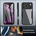iPhone 17 Pro Max 360 Suojaussarja Kotelo - Pinkki / Selkeä