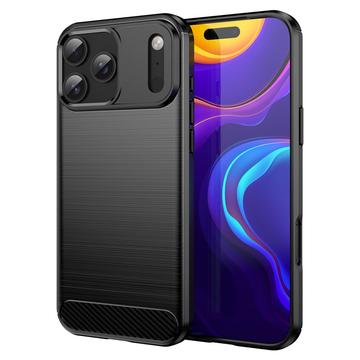 iPhone 17 Pro Max Harjattu TPU Suojakuori - Hiilikuitu