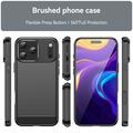 iPhone 17 Pro Max Harjattu TPU Suojakuori - Hiilikuitu