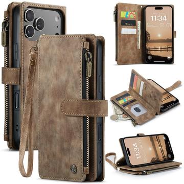 iPhone 17 Pro Max Caseme C30 Monitoiminen Lompakkokotelo - Ruskea